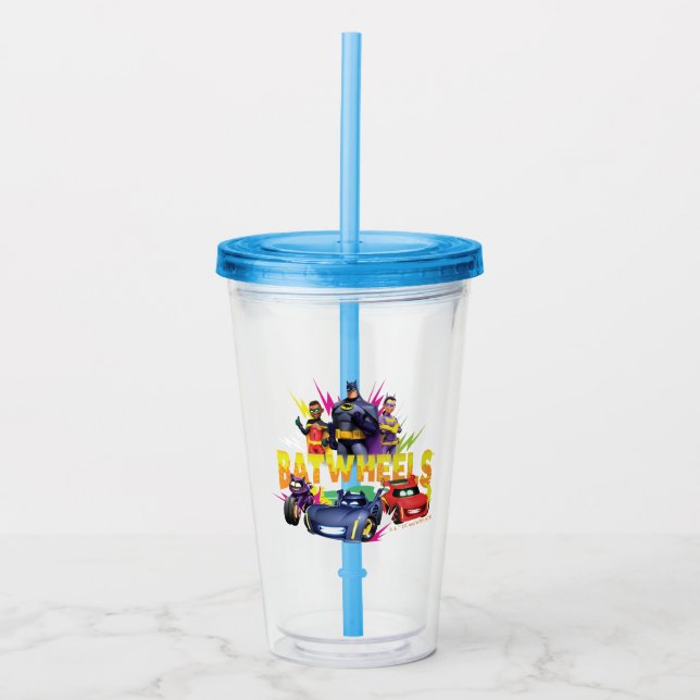 Verre En Acrylique Équipe de superhéros Batwheel™ (Devant)