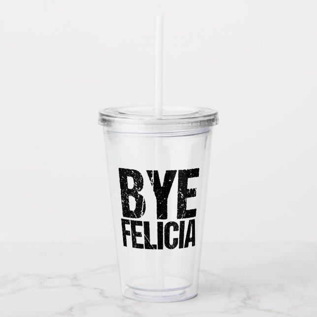 Verre En Acrylique Felicia secondaire Meme drôle (Devant)