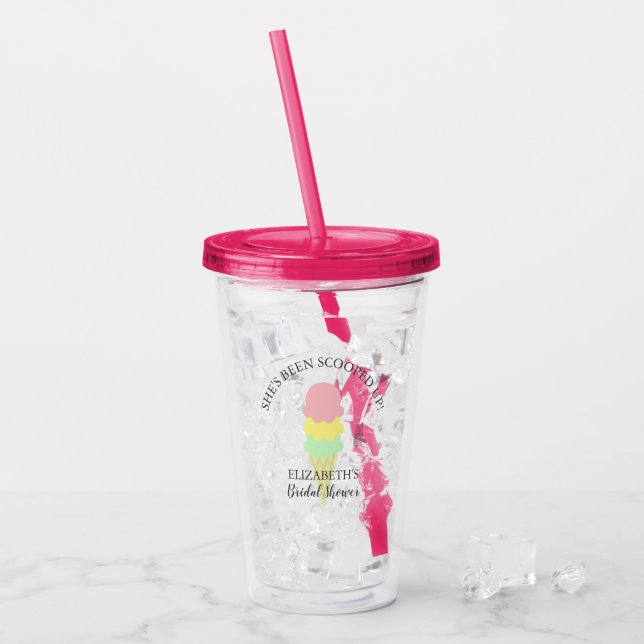 Verre En Acrylique Fête des mariées de crème glacée récupérée (Devant glace)