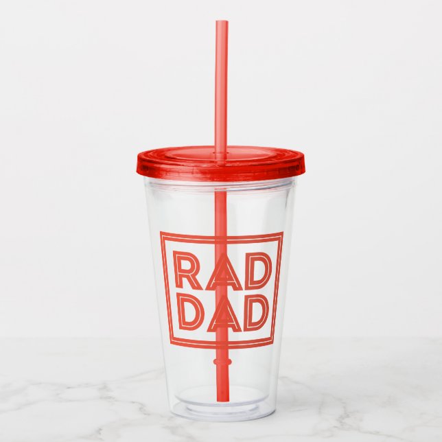 Verre En Acrylique fête des pères - Rad Papa (Devant)