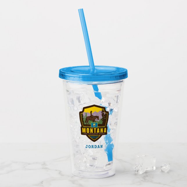 Verre En Acrylique Fierté de l'État | Montana (Devant glace)