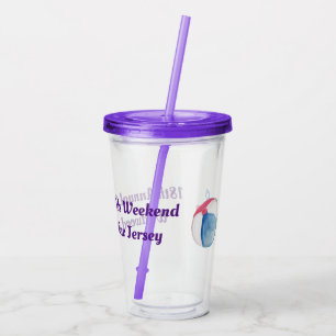 Verre En Acrylique Filles Weekend personnalisable avec Bucket & Beach