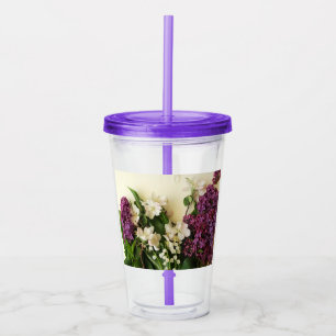 Verre En Acrylique Fleurs de printemps Lilac Tumbler acrylique