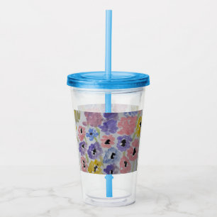 Verre En Acrylique Fleurs sauvages d'été