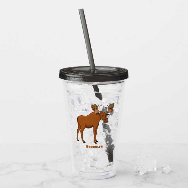 Verre En Acrylique Funny moose (Devant glace)
