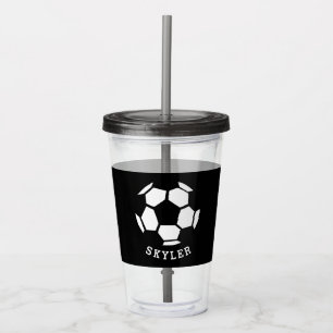 Verre En Acrylique Garçons personnalisés sportifs du football de