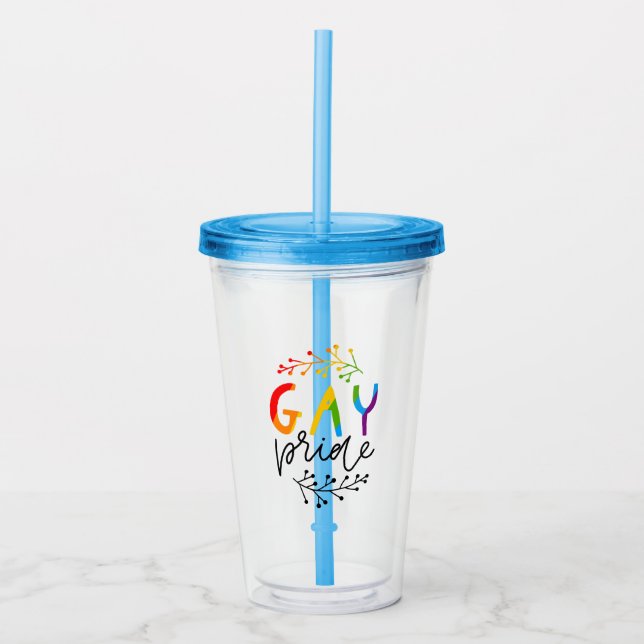 Verre En Acrylique Gay pride (Devant)