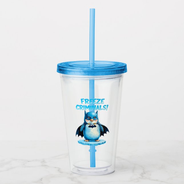 Verre En Acrylique Geler les criminels - Pingouin foncé (Devant)