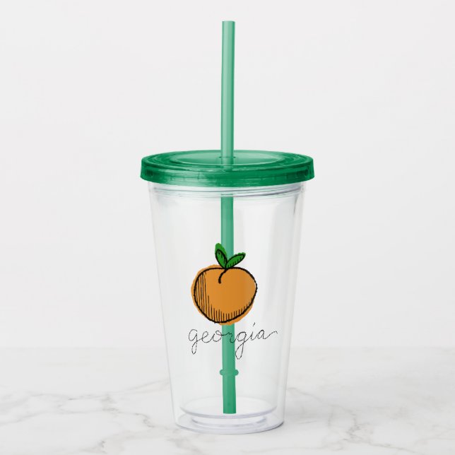 Verre En Acrylique Georgia Retro Peach (Devant)