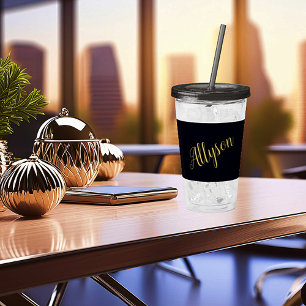 Verre En Acrylique Glamour doré personnalisé   