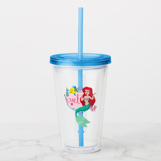 Verre En Acrylique Graphique Ariel Avec Le Nom Du Fond (Devant)