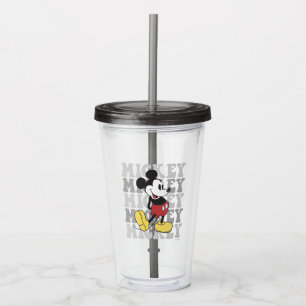 Verre En Acrylique Graphique de la souris rétro Mickey de Disney