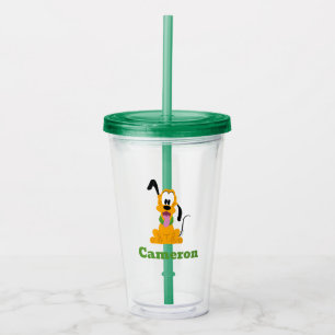 Verre En Acrylique Graphisme joyeux de Pluto en chiot