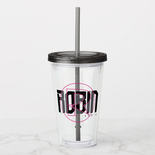 Verre En Acrylique Graphisme Nommé Robin Hi-Tech (Devant)