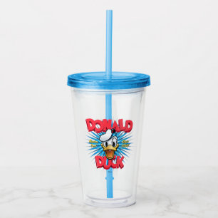Verre En Acrylique Graphisme Rétro Héritage de Donald Duck
