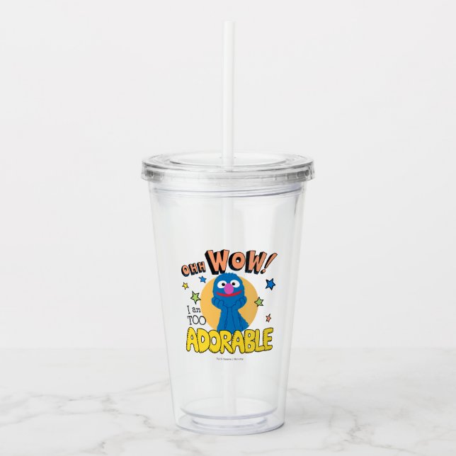 Verre En Acrylique Grover | Je Suis Trop Adorable (Devant)