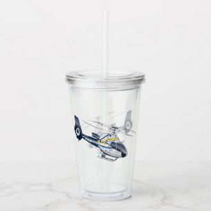 Verre En Acrylique Hélicoptère de dessin