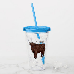 Verre En Acrylique Highland cow