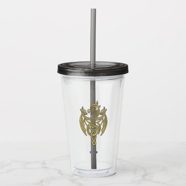 Verre En Acrylique HOUSE of the Dragon | Golden Filigree Dragon Crest (Devant)