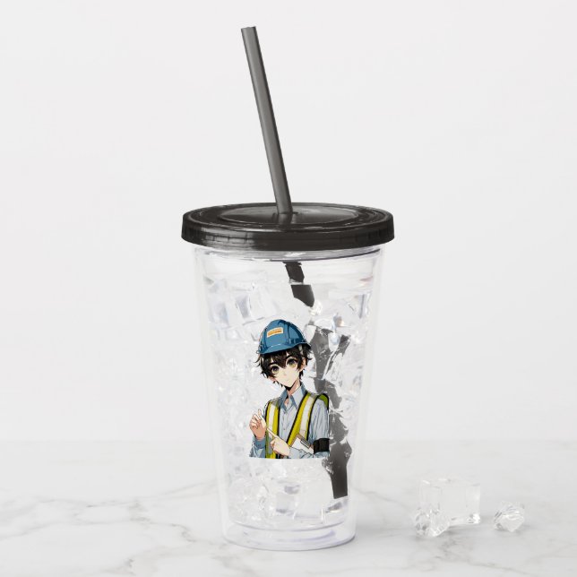 Verre En Acrylique Hydratation à l'image de l'expert en manga (Devant glace)