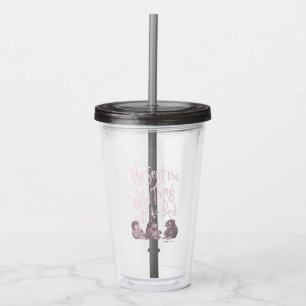 Verre En Acrylique Il envoya les bêtes sauvages au lit - Rose
