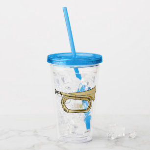 Verre En Acrylique Illustration de dessin animé Bugle
