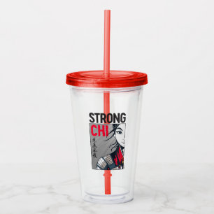 Verre En Acrylique Illustration de Mulan "Strong Chi"