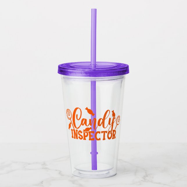 Verre En Acrylique Inspecteur Halloween Candy (Devant)
