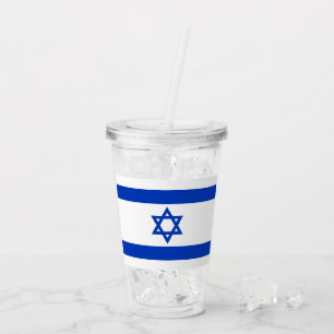 Verre En Acrylique Israël drapeau patriotique moderne