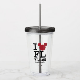 Verre En Acrylique J'aime Mickey   California Family Vacances