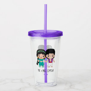 Verre En Acrylique Jasmine et Aladdin Emoji - M. & Mme
