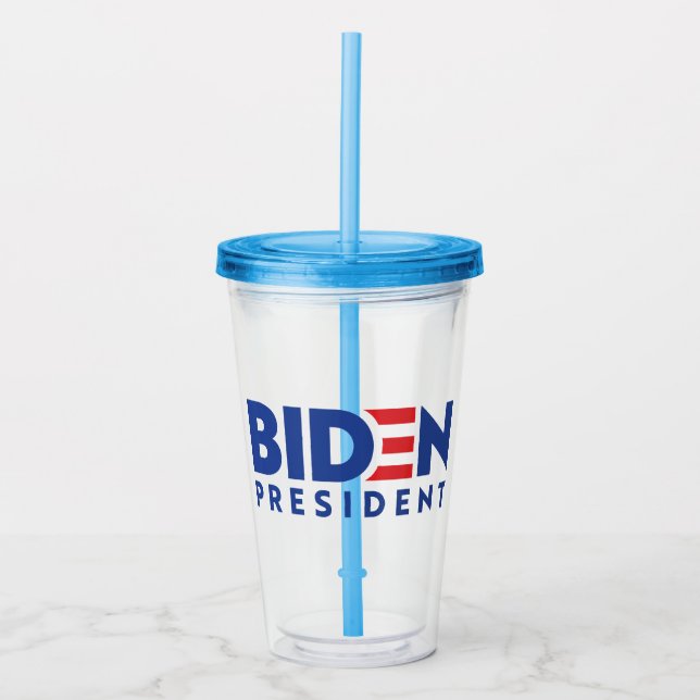 Verre En Acrylique Joe Biden 2020 Biden pour le président (Devant)