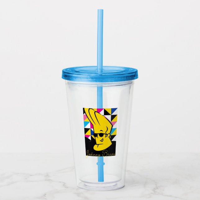 Verre En Acrylique Johnny Bravo Pop Art Graphic (Devant)