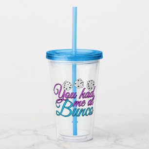 Verre En Acrylique Jolie Bunco Jeu Nuit Pink Blue Dice