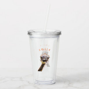 Verre En Acrylique Joueur Acrylique Tumbler Happy Ostrich - Smile