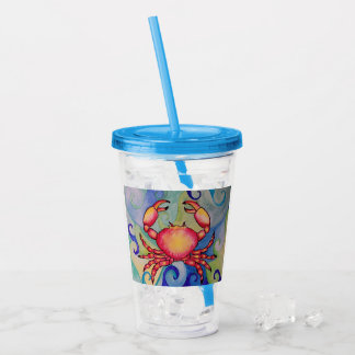 Verre En Acrylique Joyeux Tumbler de crabe