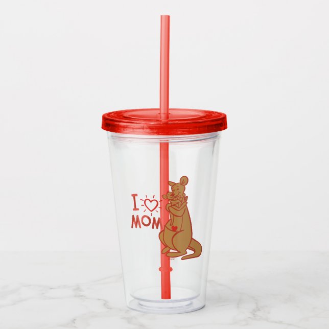Verre En Acrylique Kanga et Roo| I Love Mom (Devant)