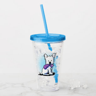Verre En Acrylique KiniArt Purple Lover Westie Tumbler Acrylique Acry