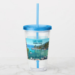 Verre En Acrylique Lac Tahoe Californie Nevada Vintage