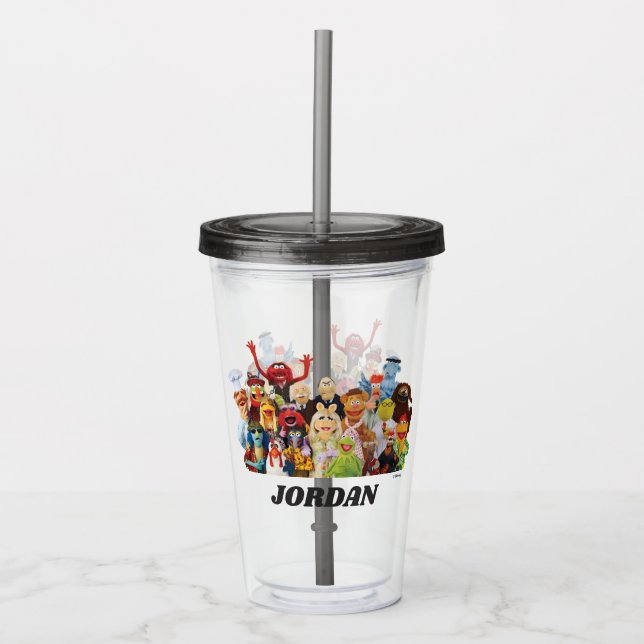 Verre En Acrylique Le gang des Muppets| Ajouter votre nom (Devant)