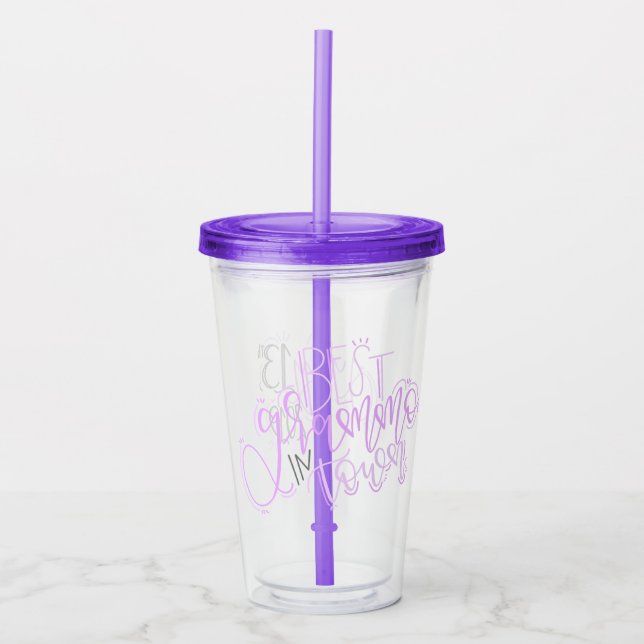 Verre En Acrylique Le meilleur culbuteur de Grammo (Devant)
