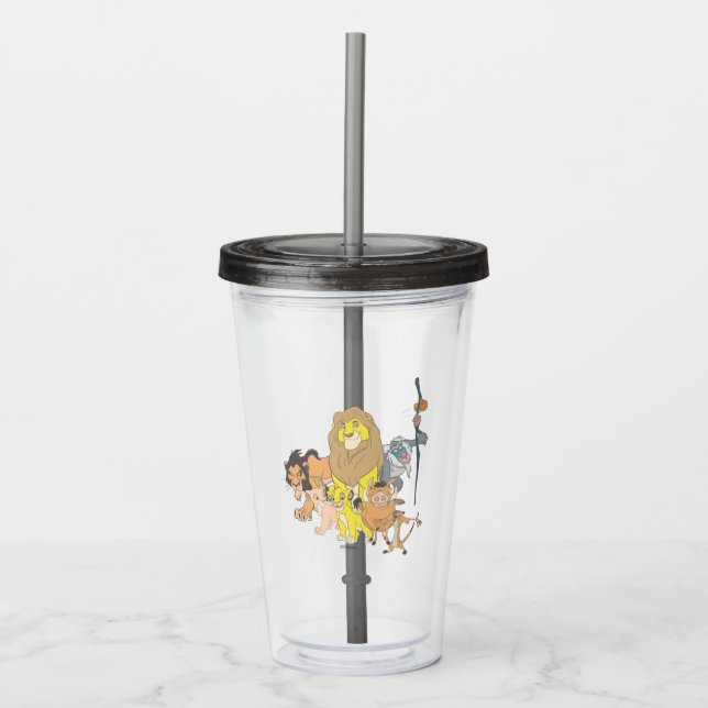 Verre En Acrylique Le Roi Lion| Titre et caractères (Devant)