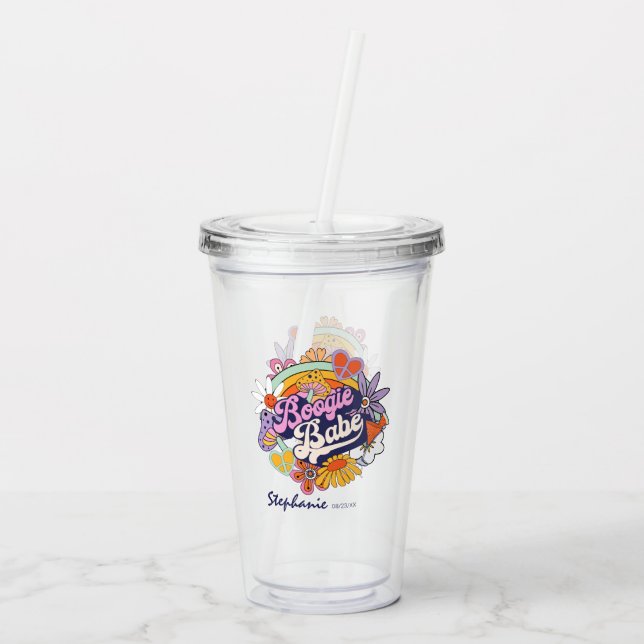 Verre En Acrylique les années 70 super Bachelorette Boogie Babe ID929 (Dos)