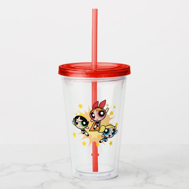 Verre En Acrylique Les Filles Powerpuff Sauvent La Journée (Devant)