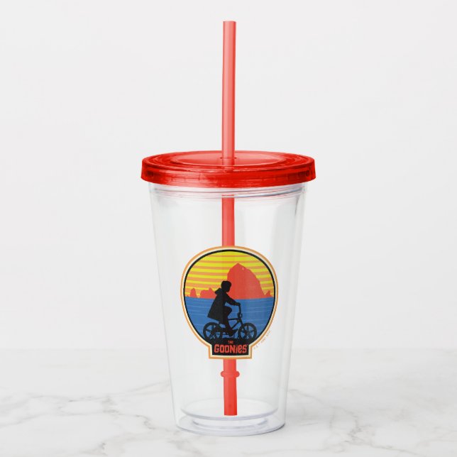 Verre En Acrylique Les Goonies Retro Mikey équitation Vélo Graphique (Devant)
