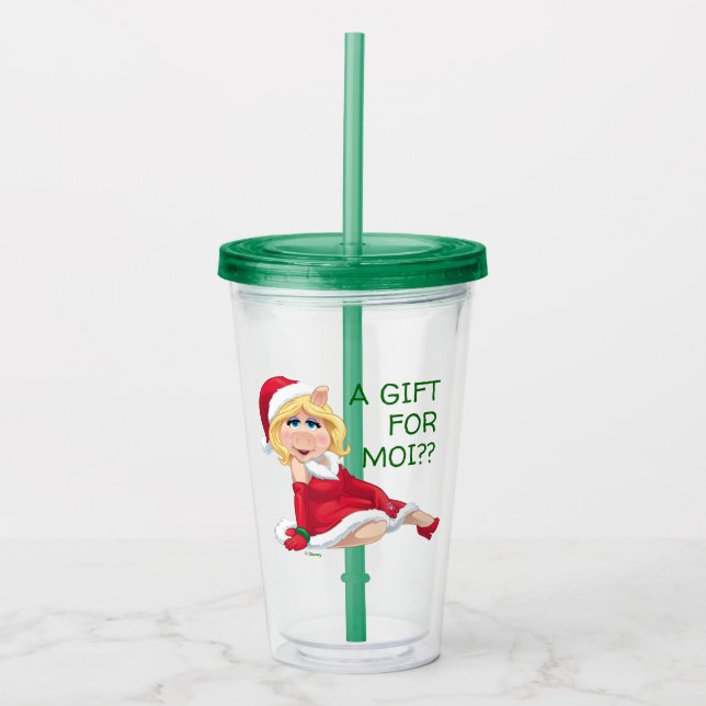 Verre En Acrylique Les Muppets| Mlle Piggy Santa Claus (Devant)