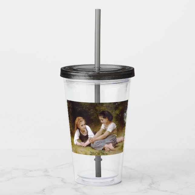 Verre En Acrylique Les Noisettes : Les jeunes filles ramassent les no (Devant)