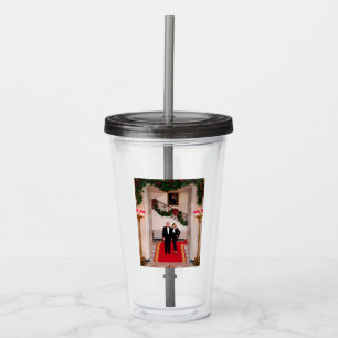 Verre En Acrylique Les pas de Noël Président Donald Trump & Melania