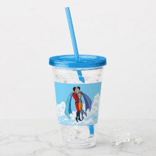 Verre En Acrylique Les personnages de Slipperyjoe's deux super-héros