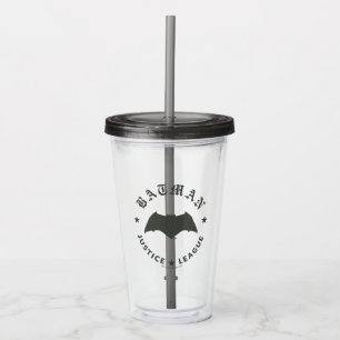 Verre En Acrylique Ligue de la justice  Batman Retro Bat Emblem